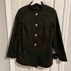 St John Green Jacket with shoulder pads size medium